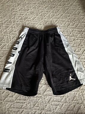 Jordan Black and Gray Athletic Basketball Shorts